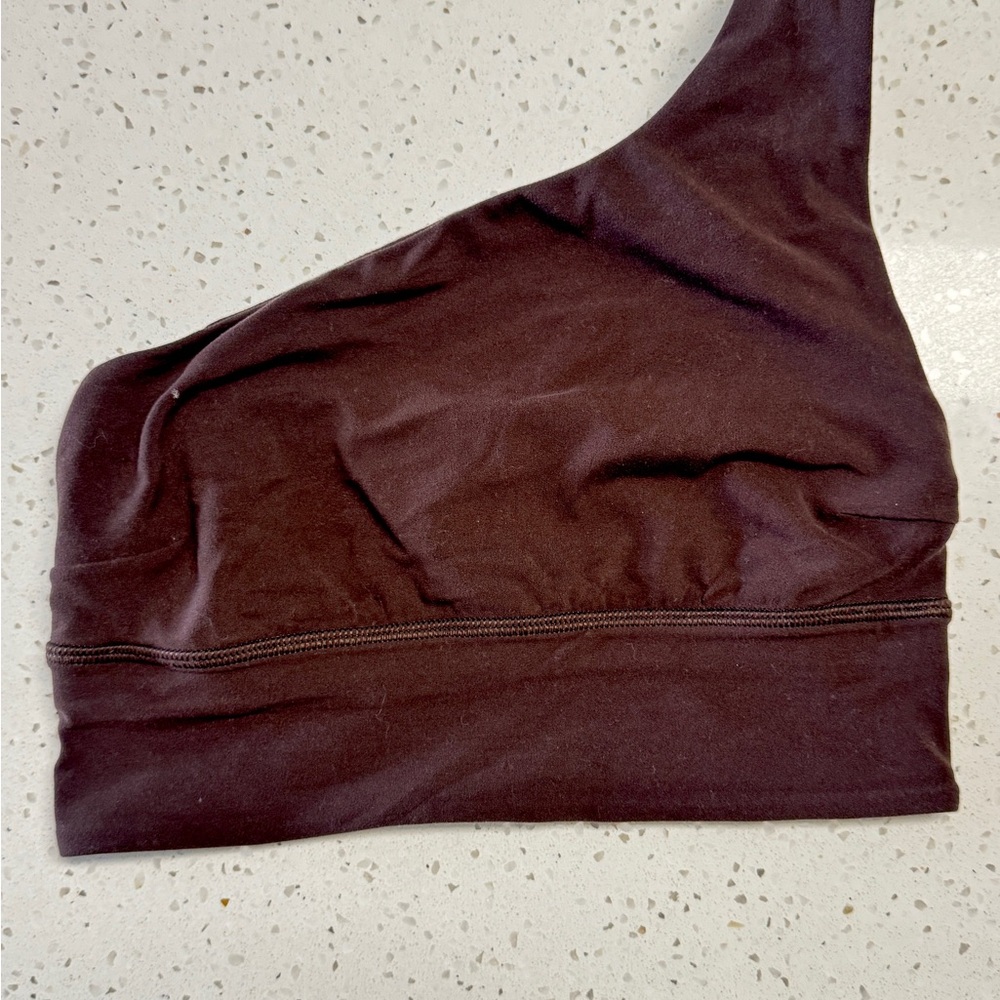 Lululemon Asymmetrical Align Bra in Espresso (C/D)